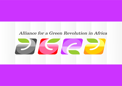 Alliancefor a Green Revolution in Africa design icon illustration logo typography