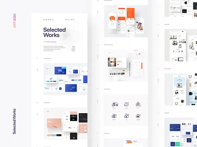 Selected Works 2017-2020 branding logo presentation selected works the best of ui ux website