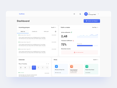 GodMode Dashboard dashboad design desktop minimal saas ui ux web