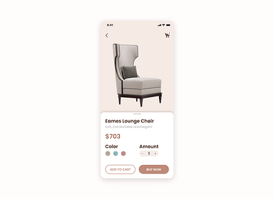 Daily UI#12 E-Commerce Shop (Single Item) app design flat ui