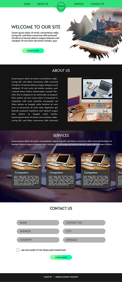 SIMPLE WEBSITE DESIGN branding design graphicdesign illustration typography ui ux vector web website design