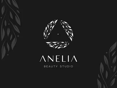 Beauty Studio - Anelia alexandrov alexandrovi beauty beauty salon brand brand identity cosmetic female hairdresser huliganio huliganio team identity leaf leaf logo logotype nature salon symbol typogaphy woman