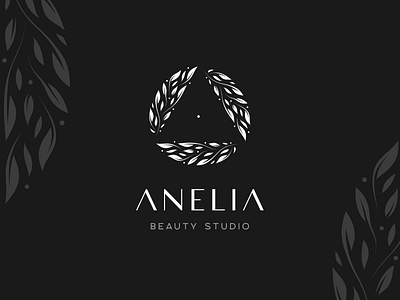 Beauty Studio - Anelia alexandrov alexandrovi beauty beauty salon brand brand identity cosmetic female hairdresser huliganio huliganio team identity leaf leaf logo logotype nature salon symbol typogaphy woman