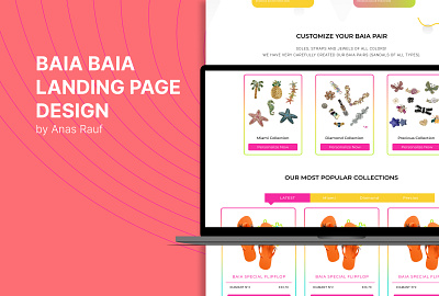 BAIA BAIA Landing Page Design clean clean ui design e commerce flipflops idea shoes store ui uiux ux web web design