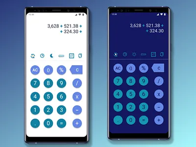 DailyUI Challenge #4: Calculator app calculator calculator app dailyui dailyuichallenge dark mode day mode design minimal mobile ui