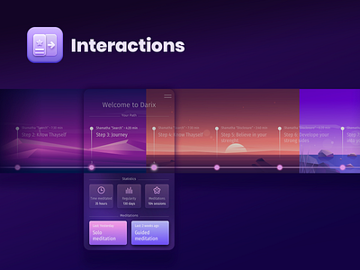 Interactions dark dribbble flow interaction design meditation meditation app milestones minimalist minimalist design mysterious timeline ui ui design ui inspiration ui interaction ux ux design