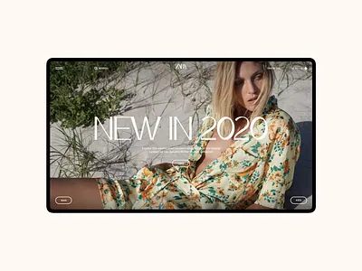 Zara. Main Page desktop e commerce grid minimal pure site ui ux web zara