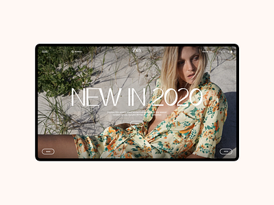 Zara. Main Page desktop e commerce grid minimal pure site ui ux web zara