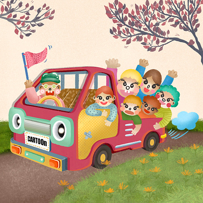 Hooray cartoon cartoon illustration charecter design design drawing illustration kids illustration procreate