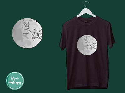 Moon (Design T-shirt) branding design flat logo logodesign t shirt t shirt design text logo typography vector