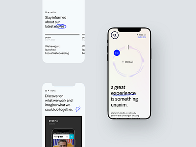 unanim.studio is live. agency mobile mobile design portfolio webdesign