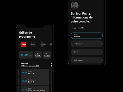 Optimised experience for RTBF Pro. form mobile ui ux webdesign