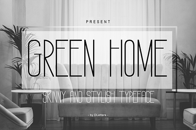 GREEN HOME Sans Serif Font branding business font businesscard design font font decoration fontdesign handlettering home design font home idea interior font namecard design sans serif font