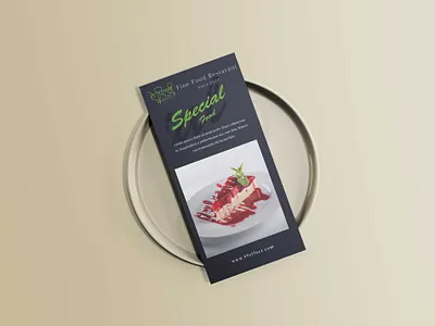Special Food Menu Tri Fold Design illustration psd