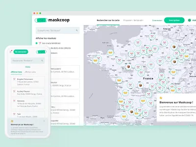 Maskcoop clean covid modern responsive solidarity ui website