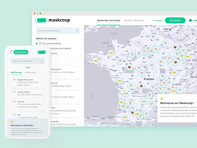 Maskcoop clean covid modern responsive solidarity ui website