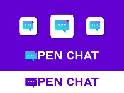 open chat app icon abstract logo app icon app logo brand identity chart creative logo flat logo gradient color icon inbox inbox logo logo designer logo mark logos massage minimalist logo modern logo o letter logo symbol text