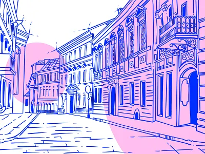 City and Countryside art design graphic art illustraion illustration procreate quick sketch