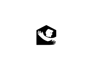 SAVE AT HOME art corona house logo hug logo illustration logo negative space logo save stay at home