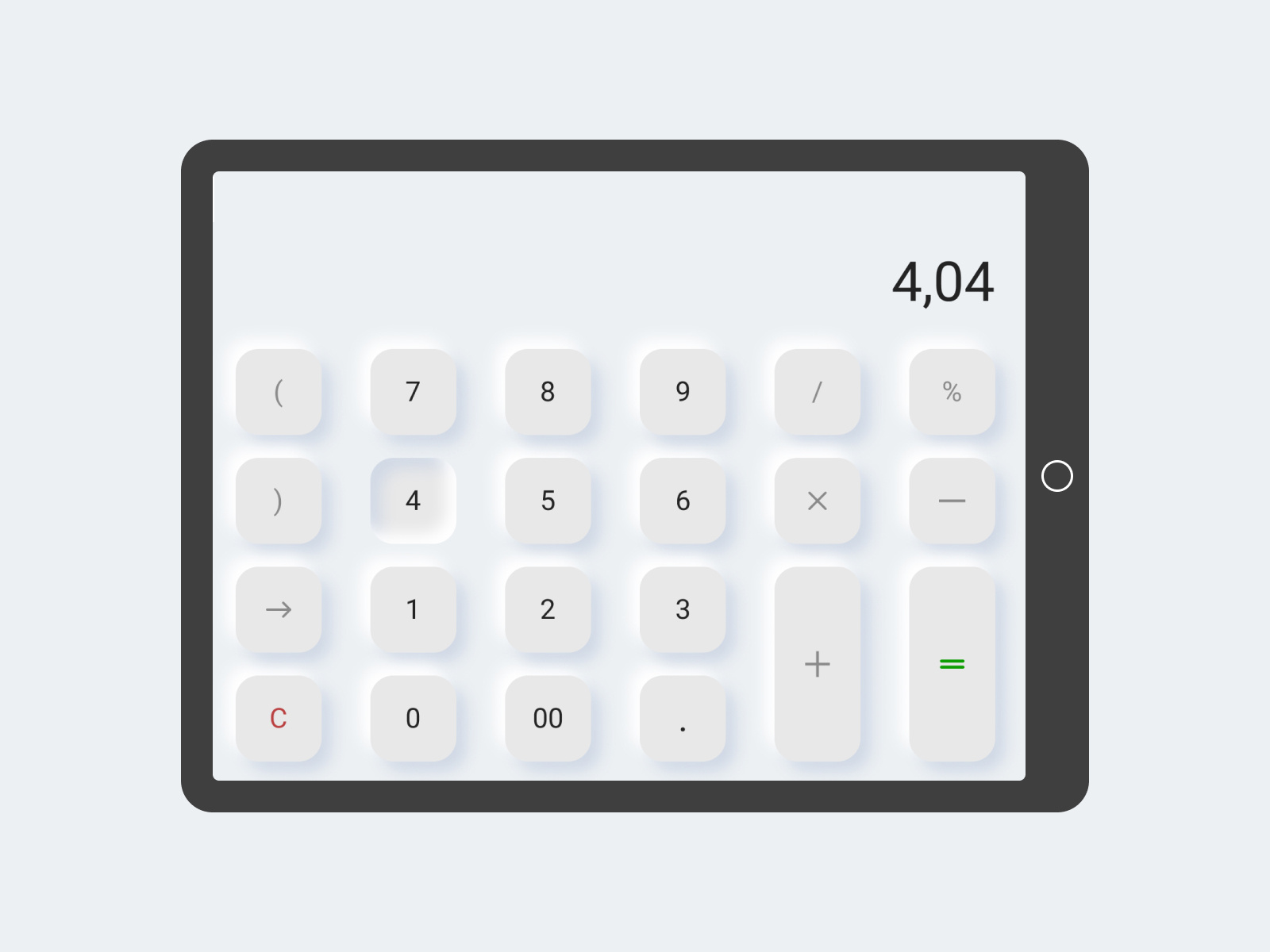 Example of DailyUI №4 - Calculator