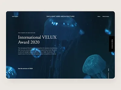 International VELUX Awards animals award design desktop fullscreen interface motion design scroll ui uiux user experience video website website design