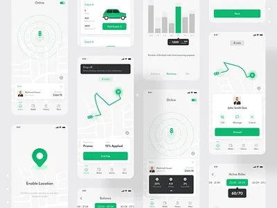 Ride Sharing Mobile App - Driver App agency app app design best dribbble shot clean creative devignedge driver driver app mobile app mobile app design mobile design mobile ui ride sharing rideshare ridesharing trend design 2020 ui ui design uidesign