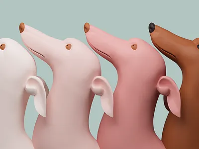 dogs 3d 3d art dog