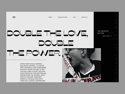 Bulling Social Website concept design landing page promotion sales page typography ui ux uxui website