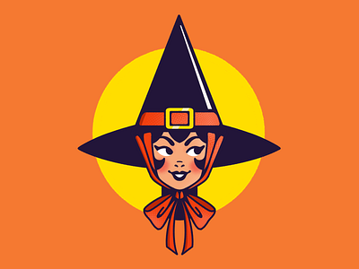 Vintage Halloween Witch halloween icon illustration lady logos pin up retro vintage witch witchcraft