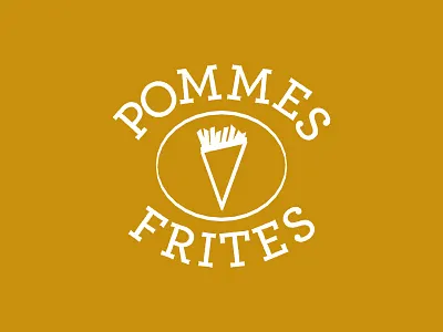 Pommes Frites 100dayproject adobe adobe illustrator belgian branding design food fries frites icon illustration illustrator logo ny nyc potato typography
