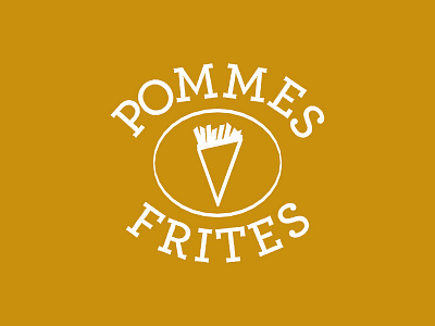 Pommes Frites 100dayproject adobe adobe illustrator belgian branding design food fries frites icon illustration illustrator logo ny nyc potato typography