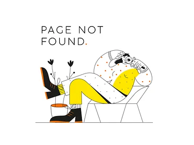 page not found 2d character characterdesign flat flat illustration illustration people ui vector webdesign website