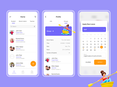 Kindergarten Application 2020 app app app design calendar ui children design kids kids app kids illustration kindergarten mobile ui school app