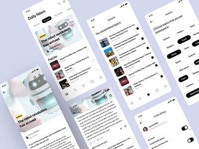 News app app design ios mobile mobile app design ui