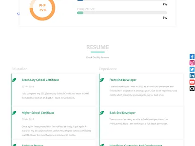 portfolio project html template portfolio site psd to html website design