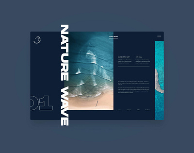 Nature Wave Landingpage Concept blue landingpage ocean typography wave webdesign website