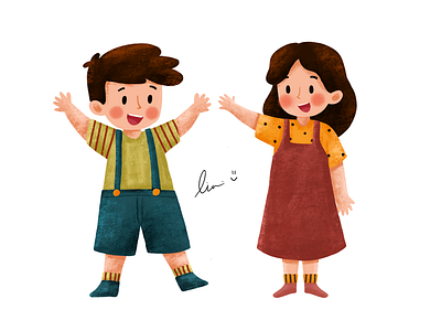 Hii!! artworks characters childrenbooks illustration illustrator procreate