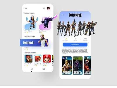 Game Store App app app design app store app ui app ui ux appui clash of clans fortnite game game store mobile app mobile design mobile ui mobile uiux ui ui ux ui design uidesign uiux ux