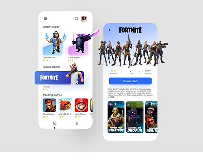 Game Store App app app design app store app ui app ui ux appui clash of clans fortnite game game store mobile app mobile design mobile ui mobile uiux ui ui ux ui design uidesign uiux ux