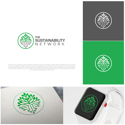 Sustainability Network app branding icon logo vector