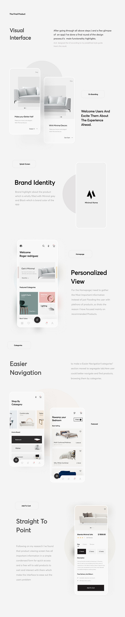 MInimal Home clean clean minimimal clean ui contemporary creative ecommerce furniture interaction interior design latest news minimal minimal furniture app minimalistic onboarding screens soft ui user interface