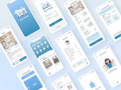 Sewa Ruang app design figma illustration mobile ui ui user interface vector