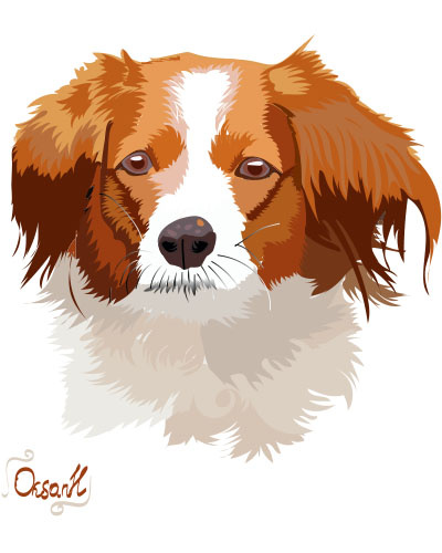 The dog's design illustration print vector