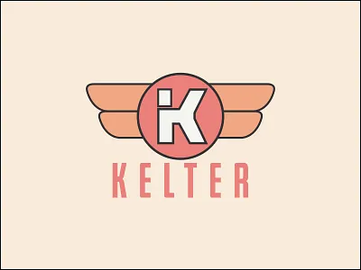 Kelter Brand design fly logo logodesign orange plane red wings