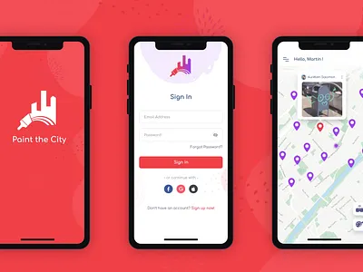 Paint the City android android app app branding design illustration ios ios app design moderndesign ui uidesign uiux ux uxdesign uxui