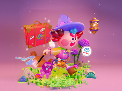 Axolotl Mage 3d 3d art 3d illustration axolotl c4d candies character characterconcept cinema4d flower illustration kawaii mage magic maxonc4d mexico nature school student wizard