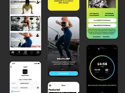 Gold's AMP UX / UI agency app design application atlanta customer experience cx fitness fitness app fitness brand fitness branding health inclusive design user experience design user interface design user profile ux design uxdesign uxui