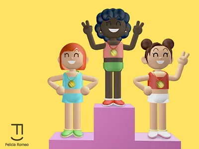 We are the champions 3d 3d art 3d artist 3dartwork artwork illustration illustration art illustrations magazine illustration sport sports womens womensport