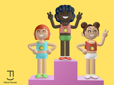 We are the champions 3d 3d art 3d artist 3dartwork artwork illustration illustration art illustrations magazine illustration sport sports womens womensport