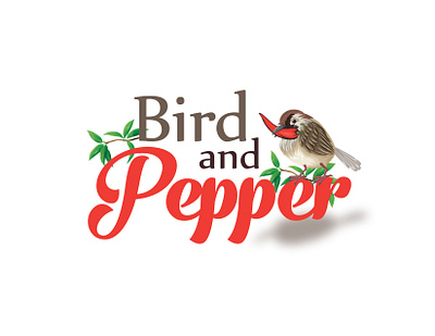 Bird and Pepper Logo banner bird illustration bird logo book book cover brand identity cover design illustraion label nature logo pepper